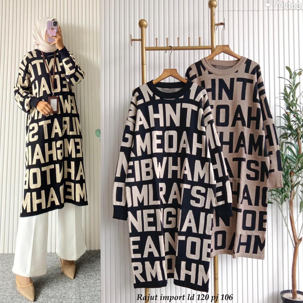 Long Tunik Rajut import Terbaru