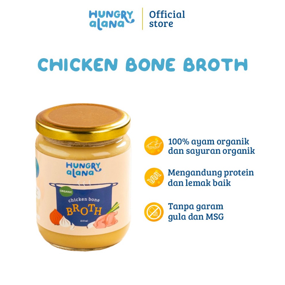 

YEY639 Stok terbaru Hungry Alana Organic Chicken Bone Broth Kaldu Tulang Ayam Organik