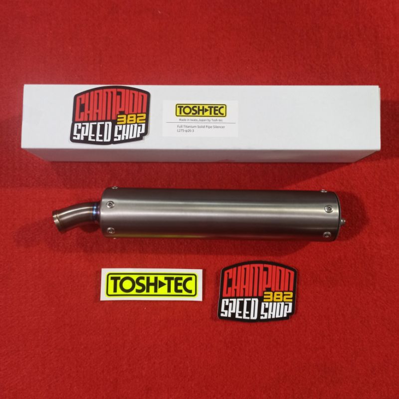 Silencer Knalpot 2 Tak 2Tak 2T TOSHTEC Original Japan Full Titanium Solid