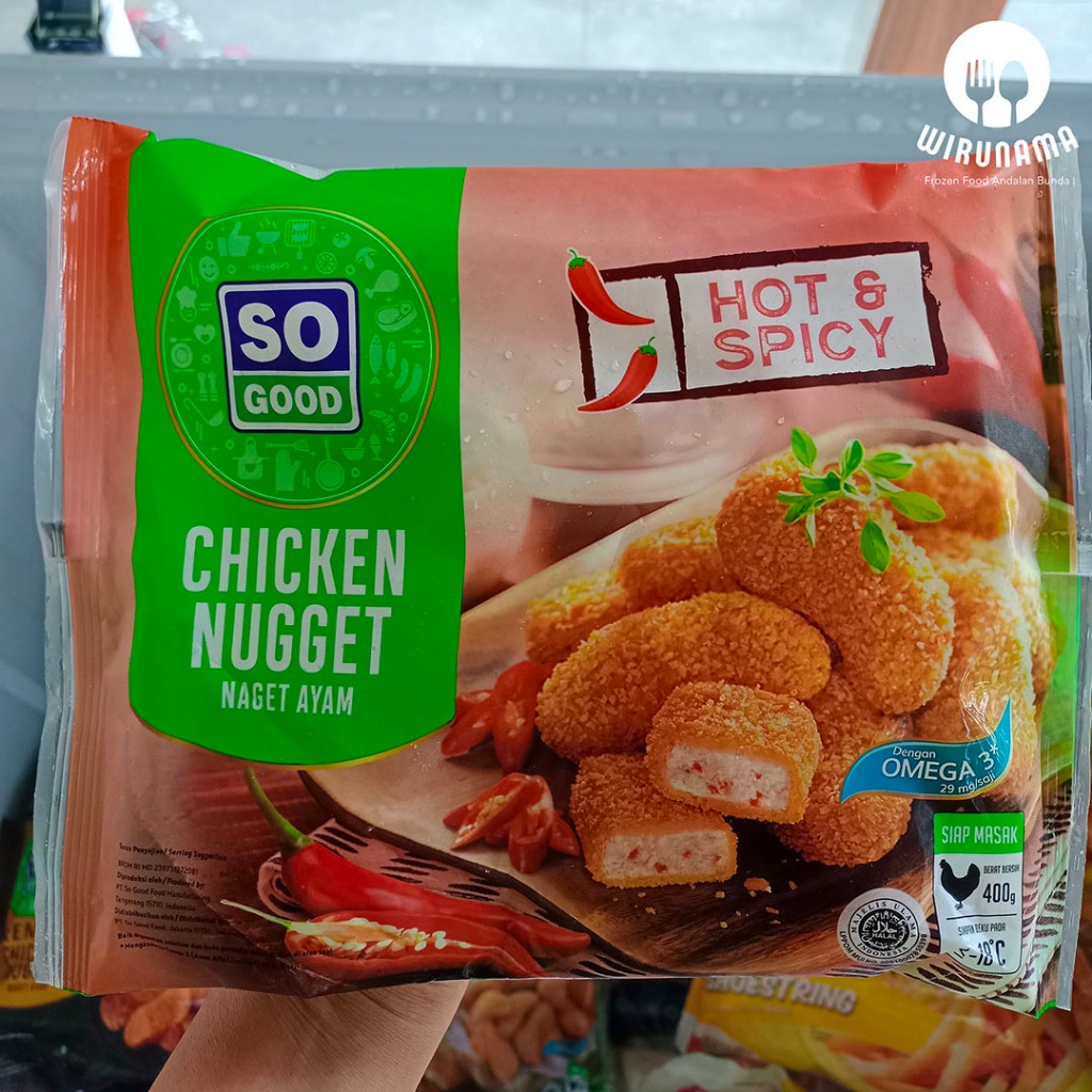 

So Good Chicken Nugget Hot N Spicy 400 Gram Nuget Ayam Siap Saji Frozen Food Yogyakarta Jogjakarta