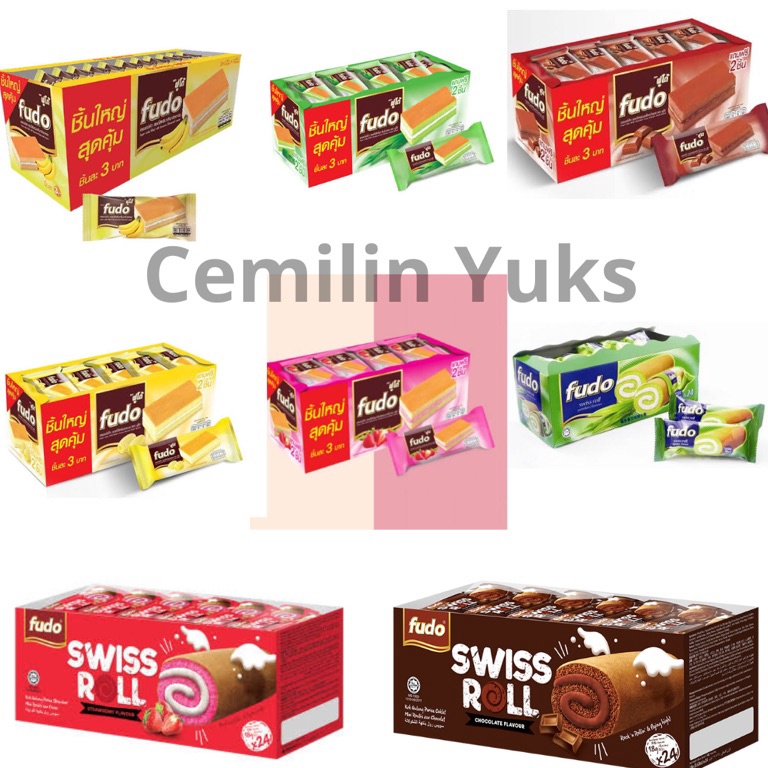 

UFR929 99 BRANDS FESTIVAL Fudo Layer Cake With Cream Flavour Isi 24 Fudo Swiss Roll With Cream