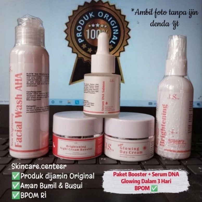 JMC292 GROSIR PAKET ISI 5 Ls crem siang malam toner fecelwais Bonus serum