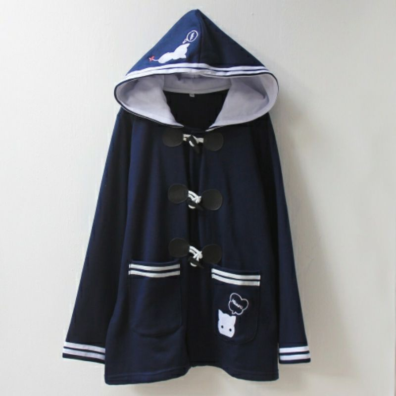 jaket wanita hoodie cutie kawaii