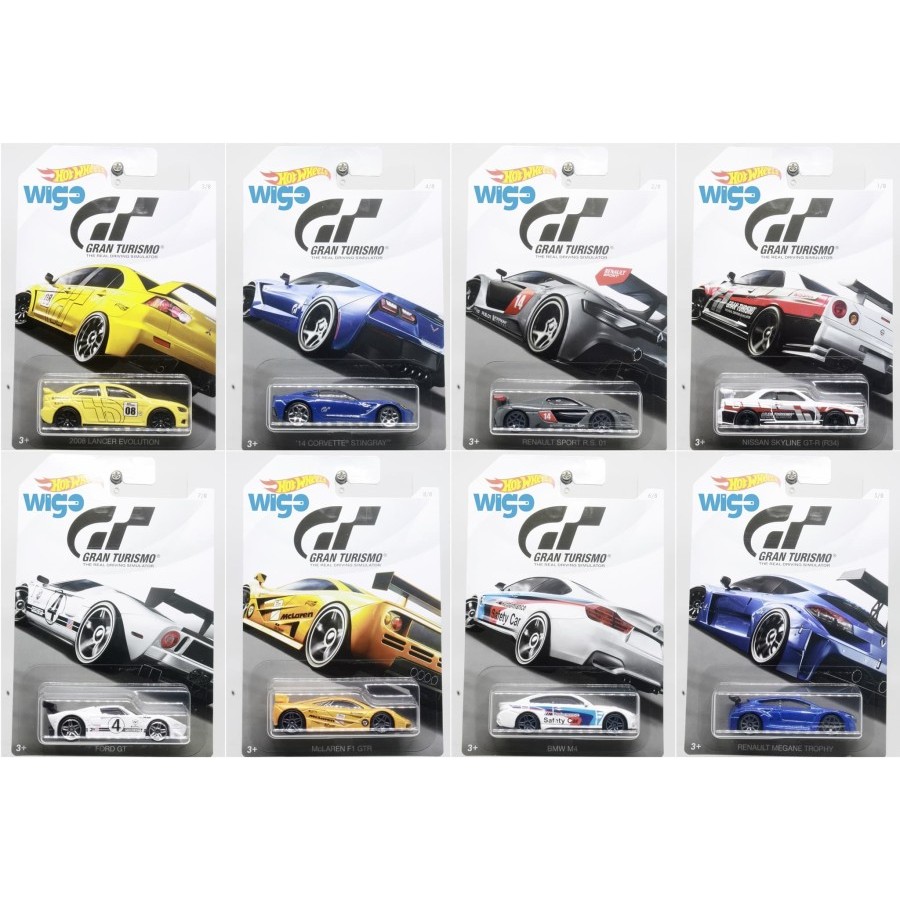 Hot Wheels game Gran Turismo paket set series incl Nissan Skyline GT-R R34 Lancer Evolution BMW M4 M