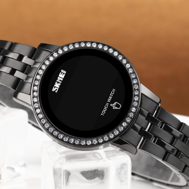 JAM TANGAN FASHION DIGITAL WANITA TOUCHSCREEN SKMEI ORIGINAL SK 1699 / SK1699 RANTAI STAINLESS