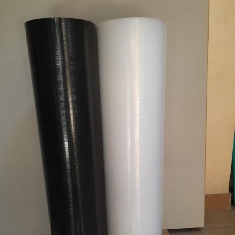 Plastik Fiber pagar motif garis 1,2 mili harga per meter