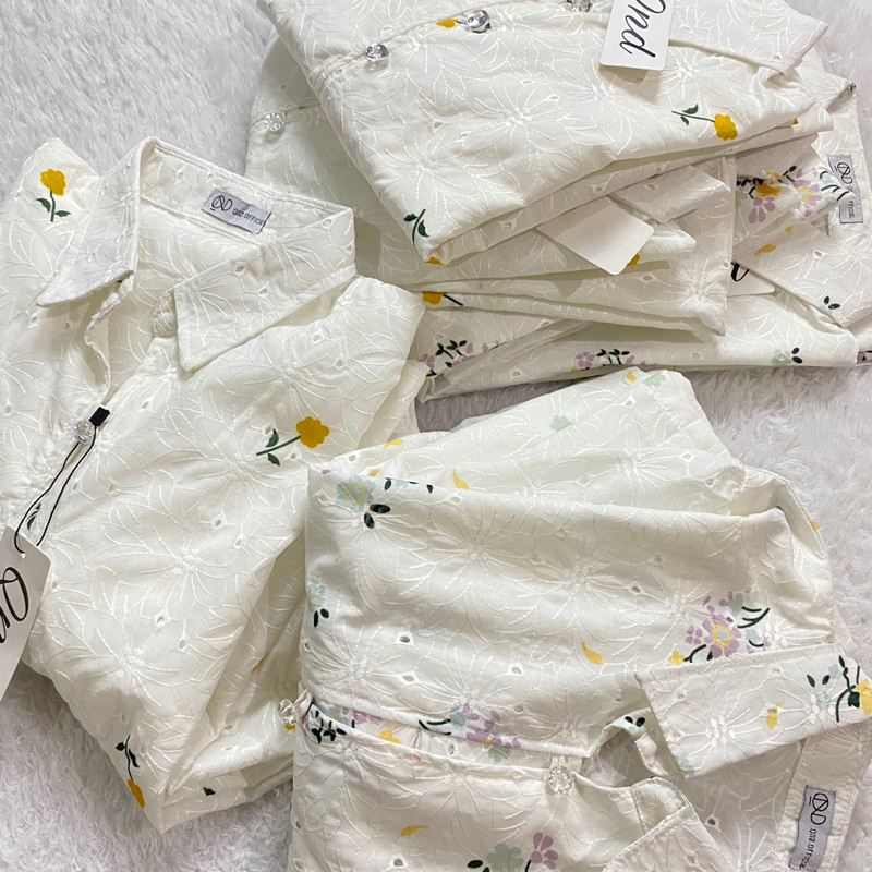 

Nycyta Home Elea Tunik Katun Bordir Bunga Putih Premium Longtunik Kondangan