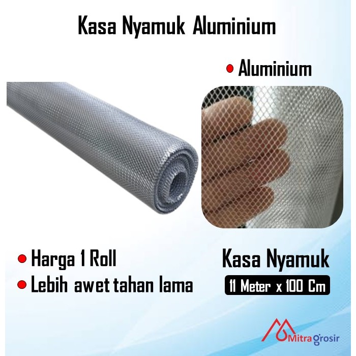 Kawat Nyamuk Jaring Aluminium / Kasa Nyamuk / Jaring Kawat Parabola Anti Karat 1 Roll Murah