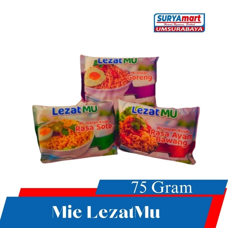 

LEZATMU 75 GRAM MIE GORENG, SOTO, AYAM BAWANG