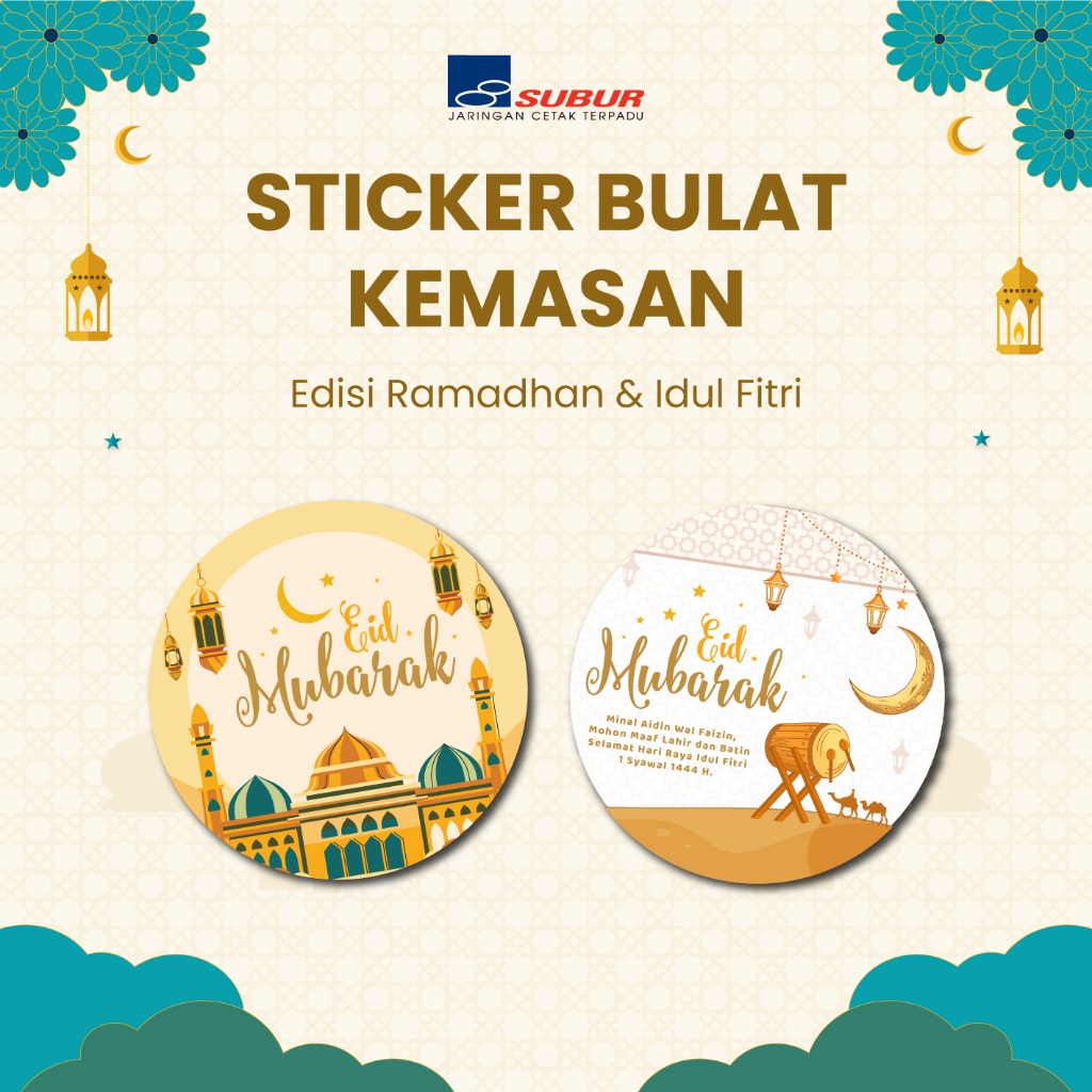 

Sticker kemasan sticker packaging sticker toples sticker lebaran bulat cutting bentuk sticker chromo sticker vinyl Spesial Edisi Ramadhan Idul Fitri Lebaran SUBURPRINTING