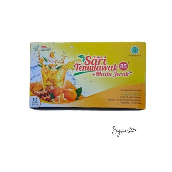 

INSTAN SARI TEMULAWAK 85 + MADU JERUK/MINUMAN KESEHATAN/JAMU/200G/INSTAN SARI