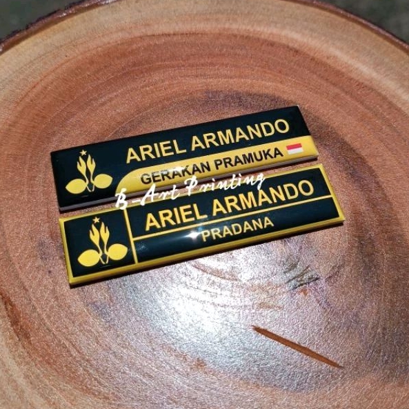 

Nametag Arkrilik Pramuka Resin Name Tag Pramuka GOLD SILVER Nama Dada Pramuka Papan Nama Scout Jambore Raimuna Name Tag Pramuka