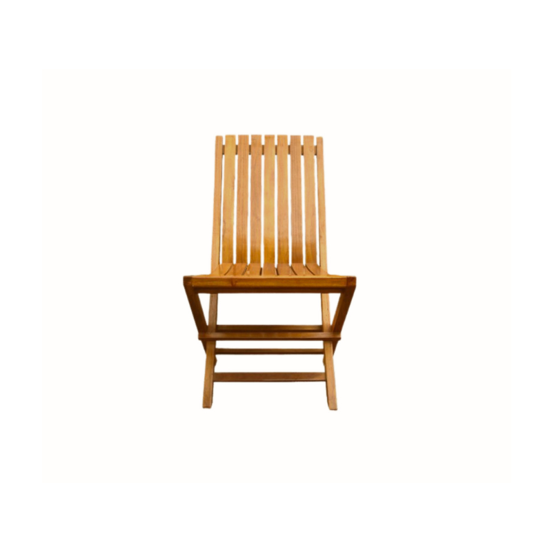HORESTCO Kursi Lipat Kayu Jati Florence – Folding Chair Outdoor untuk Kafe & Resort