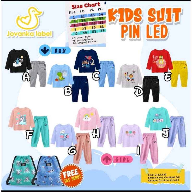 LED set kids suit JOVANKA LABEL