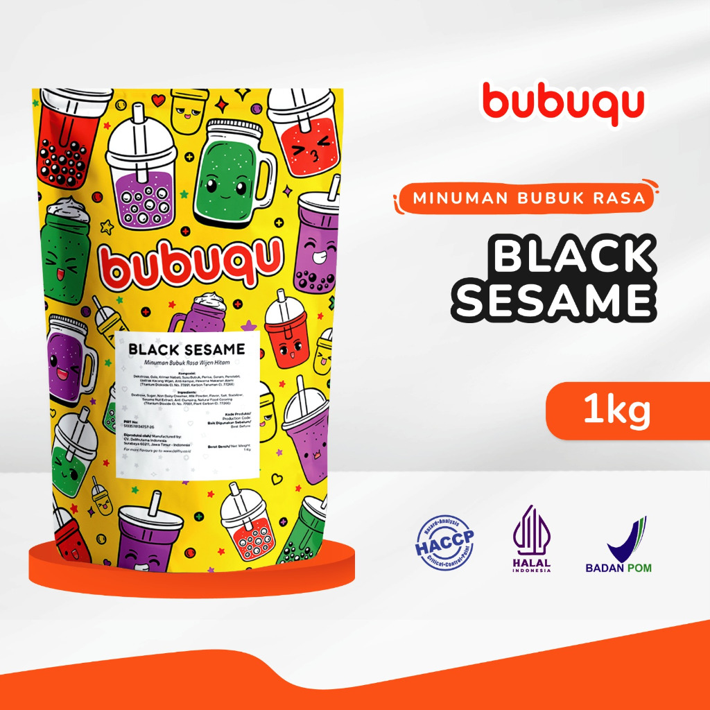 Powder Drink Black Sesame Bubuqu 1 Kg - Bubuk Minuman Wijen Hitam