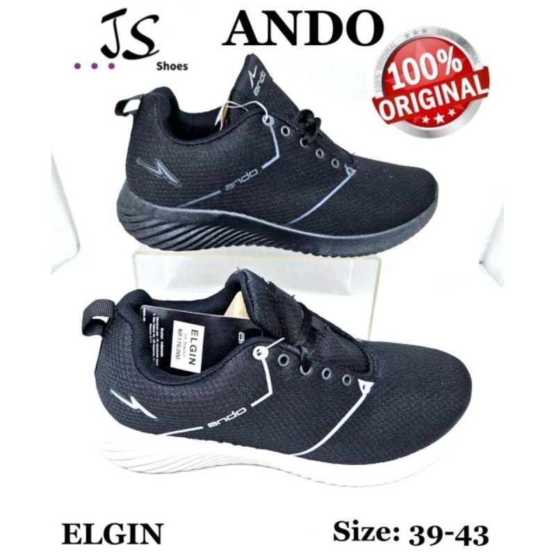 ANDO ELGIN - SEPATU SNEAKERS SEPATU SEKOLAH TALI ANAK DEWASA MERK ANDO ORIGINAL