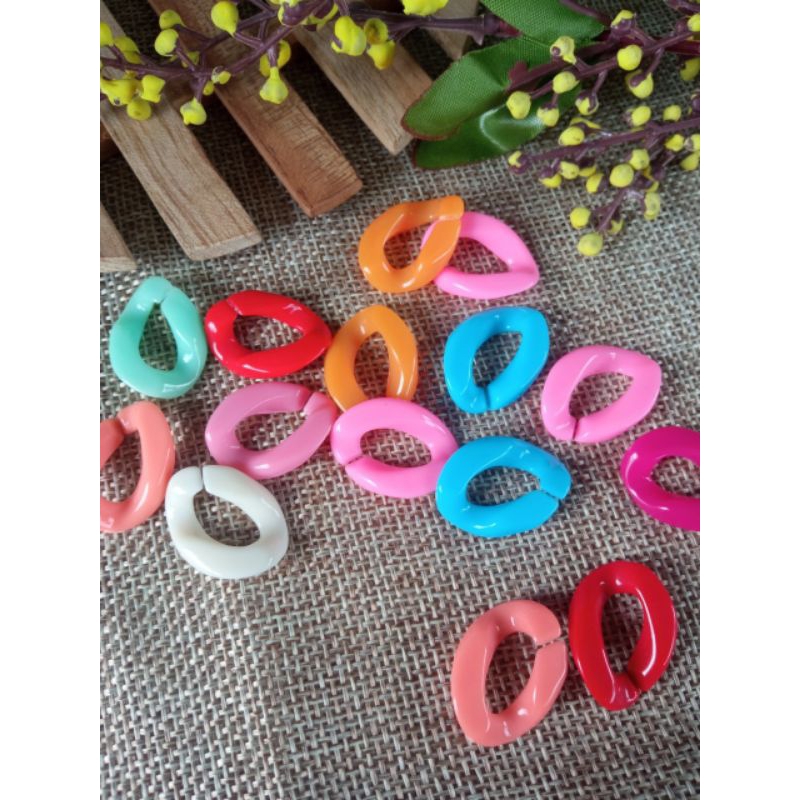 Rantai Plastik Pipih Warna Rantai Plastik Pipih Monte Rantai Pipih