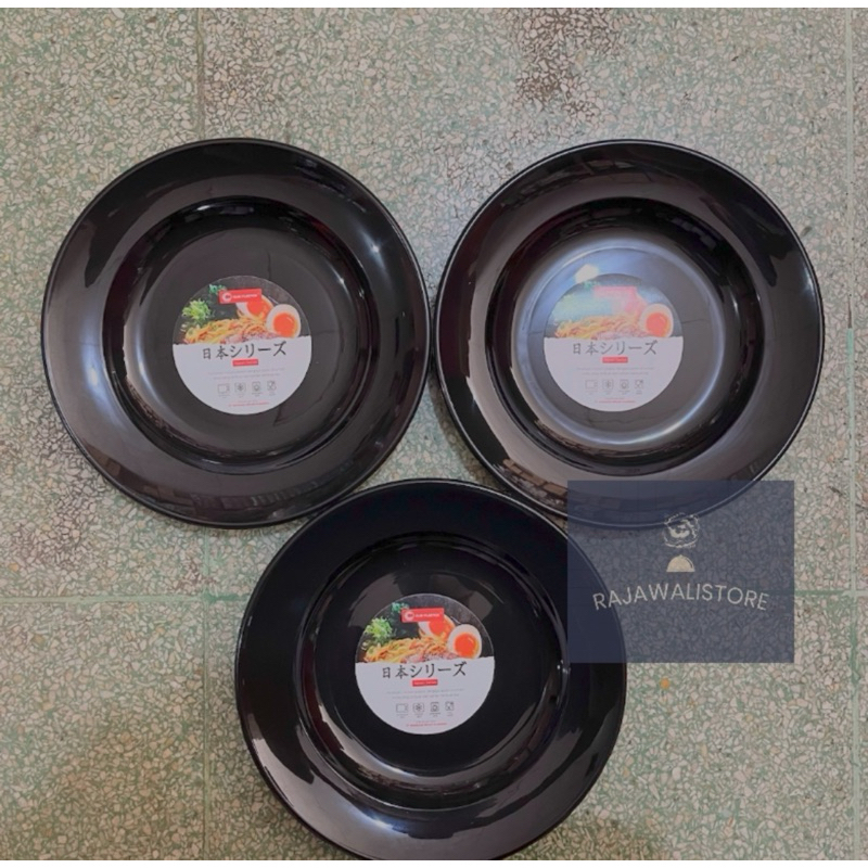 Piring plastik tebal, piring plastik hitam clio, piring Polos hitam tebal
