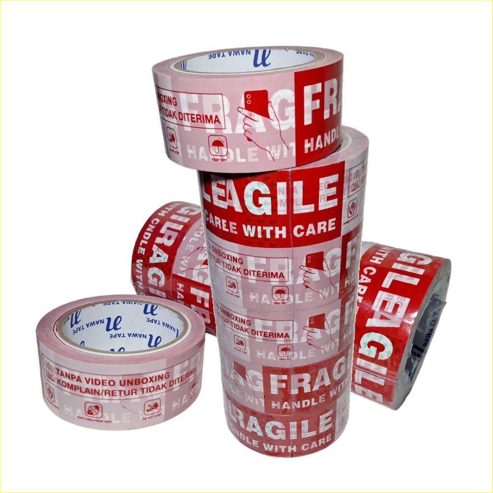 

PROMO 6 PCS LAKBAN FRAGILE UNTUK VIDEO UNBOXING PANHANG 100 YARD