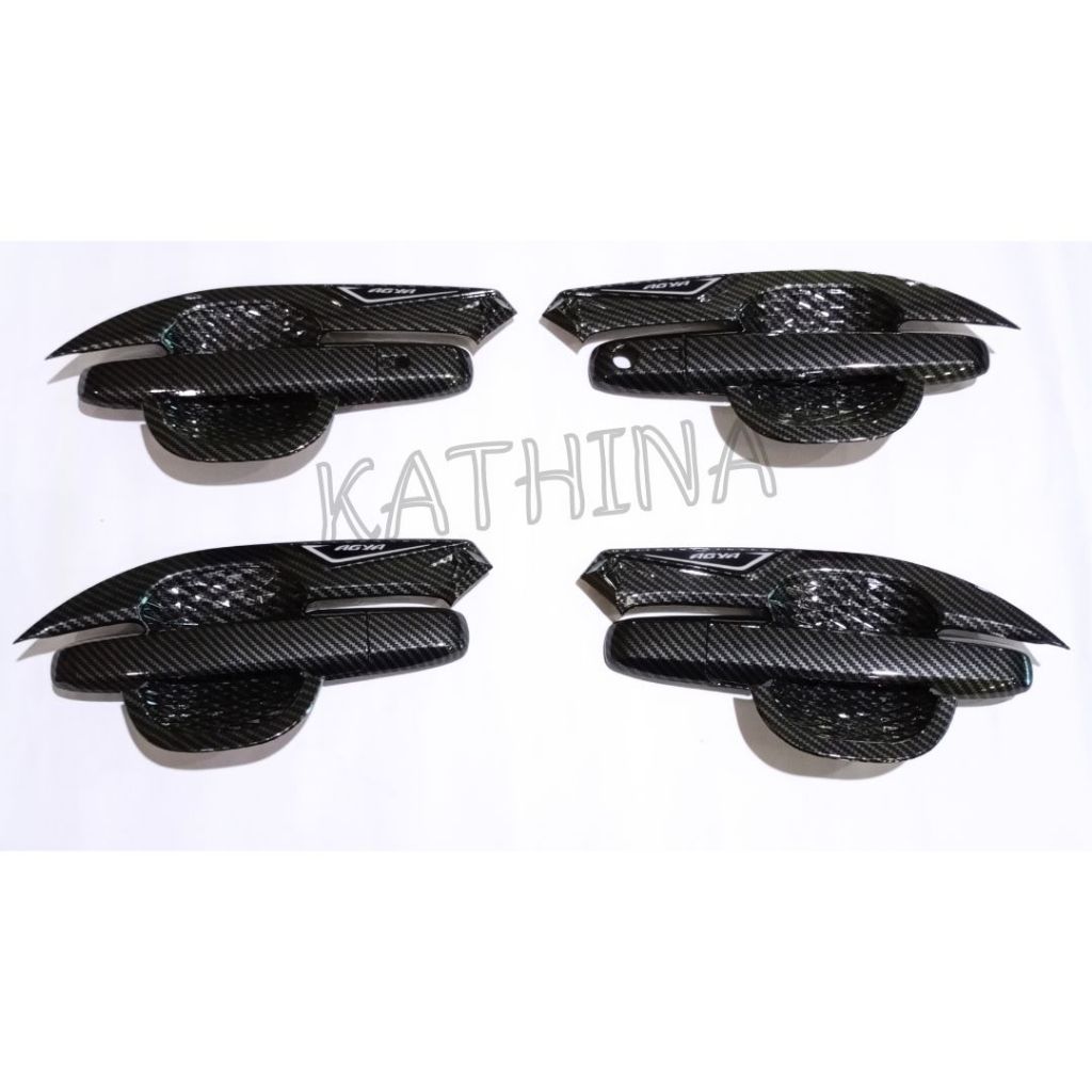 Paket Outer Handle Cover Pintu Mobil Toyota Agya 2023 Carbon