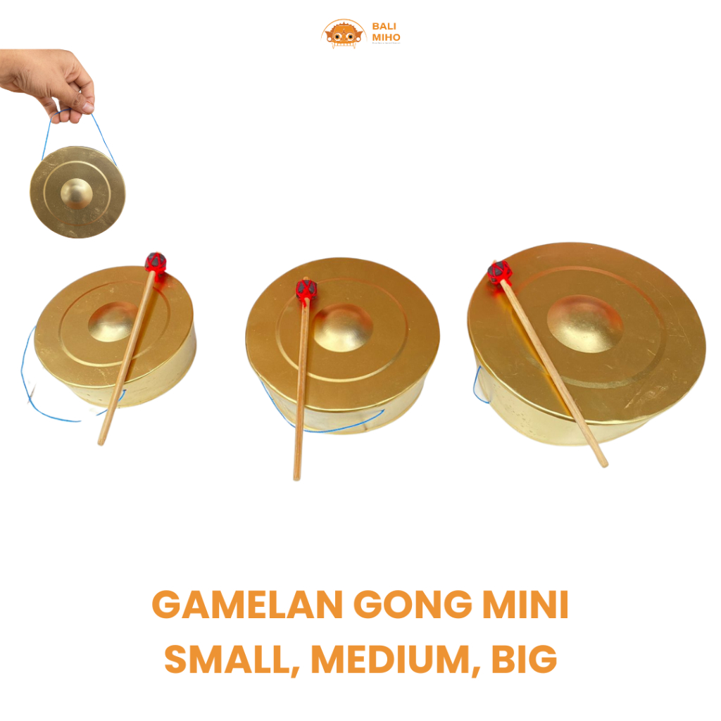 Gamelan Gong Mini, Medium, dan Big - kenong - Gong bali - Mainan Gong - Mainan Gamelan - Alat musik 