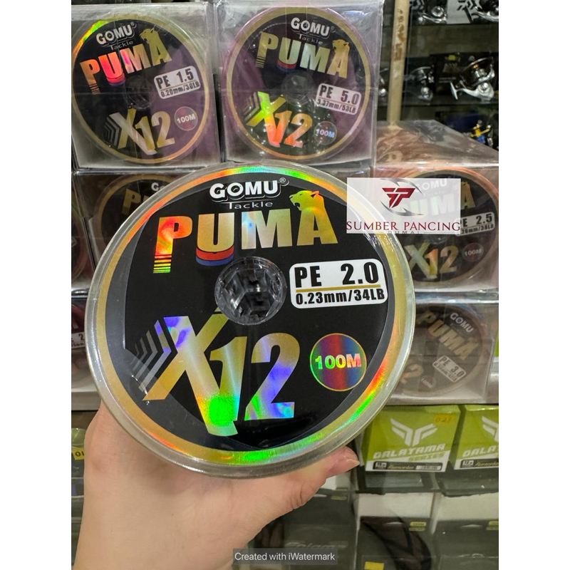 Senar PE Gomu Puma X12 100meter Senar pancing Casting