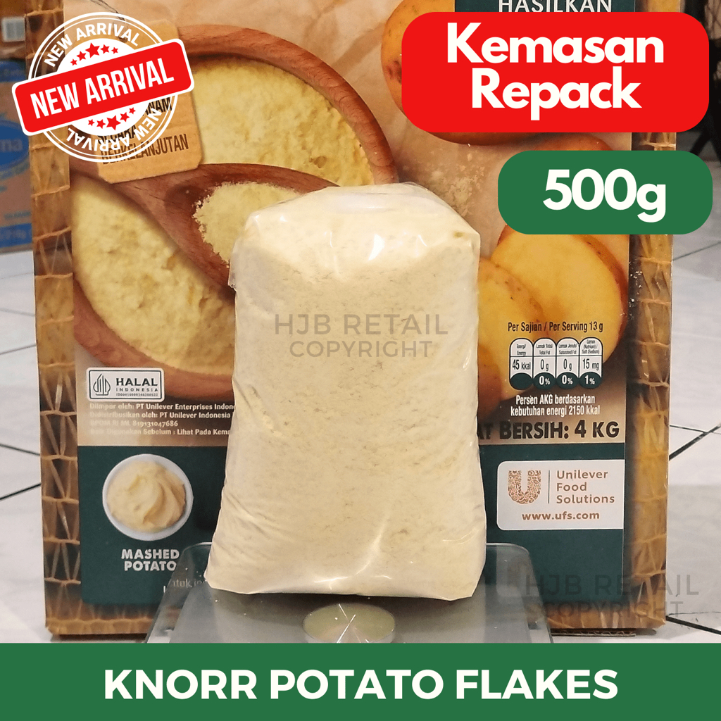 

Knorr Potato Flakes 500g ( Mashed Potato Instan / Kentang Tumbuk Instan / Tepung Kentang )
