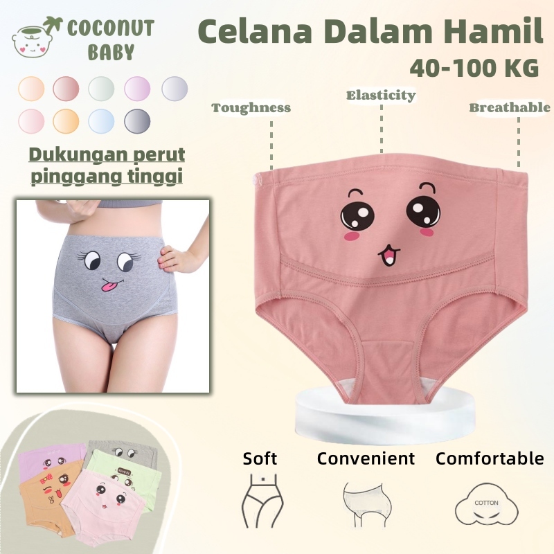 TERLARIS Celana dalam hamil Cd wanita ibu hamil Jumbo pinggang tinggi celana dalam bumil Seamless