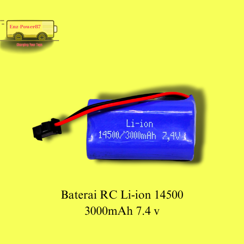 Baterai RC Li-ion 14500 3000mAh 7.4 v