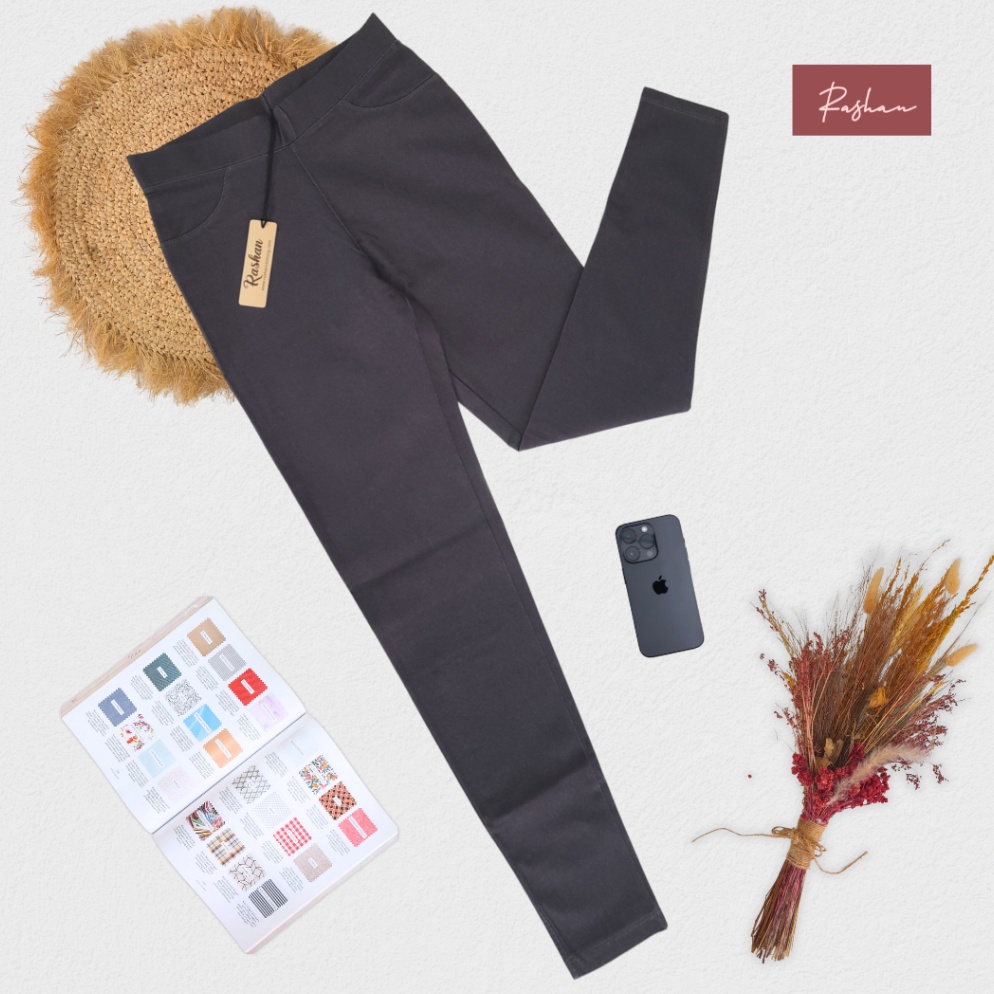 ART H14E RASHAN  NIQA CELANA PENSIL BIRU  HITAM  COKLAT  ABU BAHAN KAIN DENIM LEGGING BIG SIZE CELAN