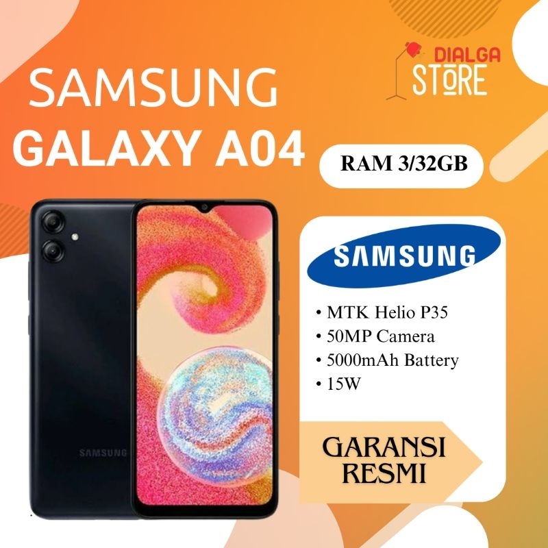 Hp SAMSUNG A04 RAM 3/32 GB garansi resmi samsung indonesia