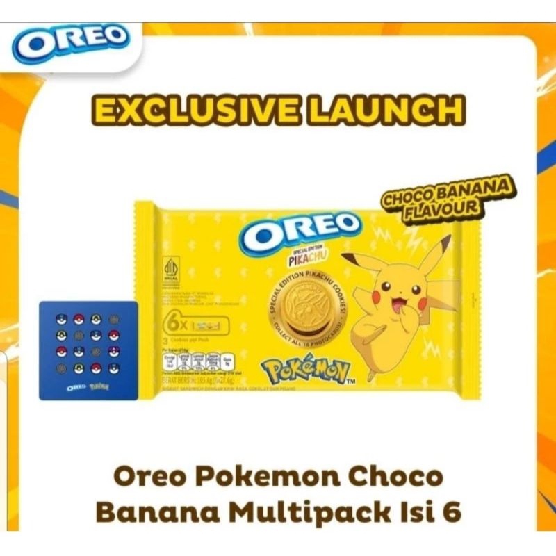 

Oreo Pokemon Choco Banana Multipack isi 6x27.6g