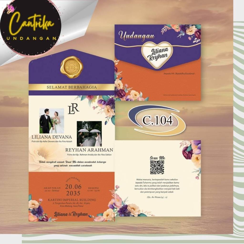 Blangko Undangan cantik 104 Harga Murah