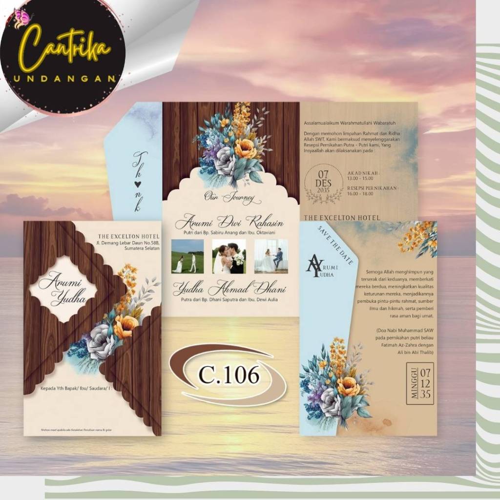 Blangko Undangan cantik 106 Harga Murah