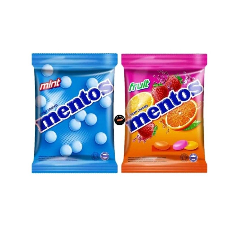 

Permen Mentos Mint/Buah kemasan hemat isi 50