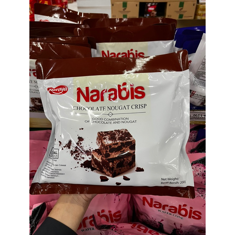 

Naraya Narabis Chocolate Nougat Crips 200gr | Kue Lebaran