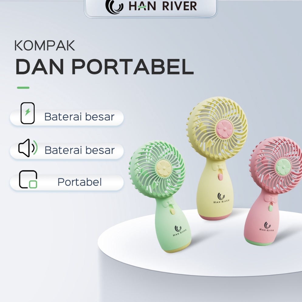 TERLARIS HAN RIVER KIPAS ANGIN MINI GENGGAM Cute  Kipas Lipat PORTABLE  Mini Fan