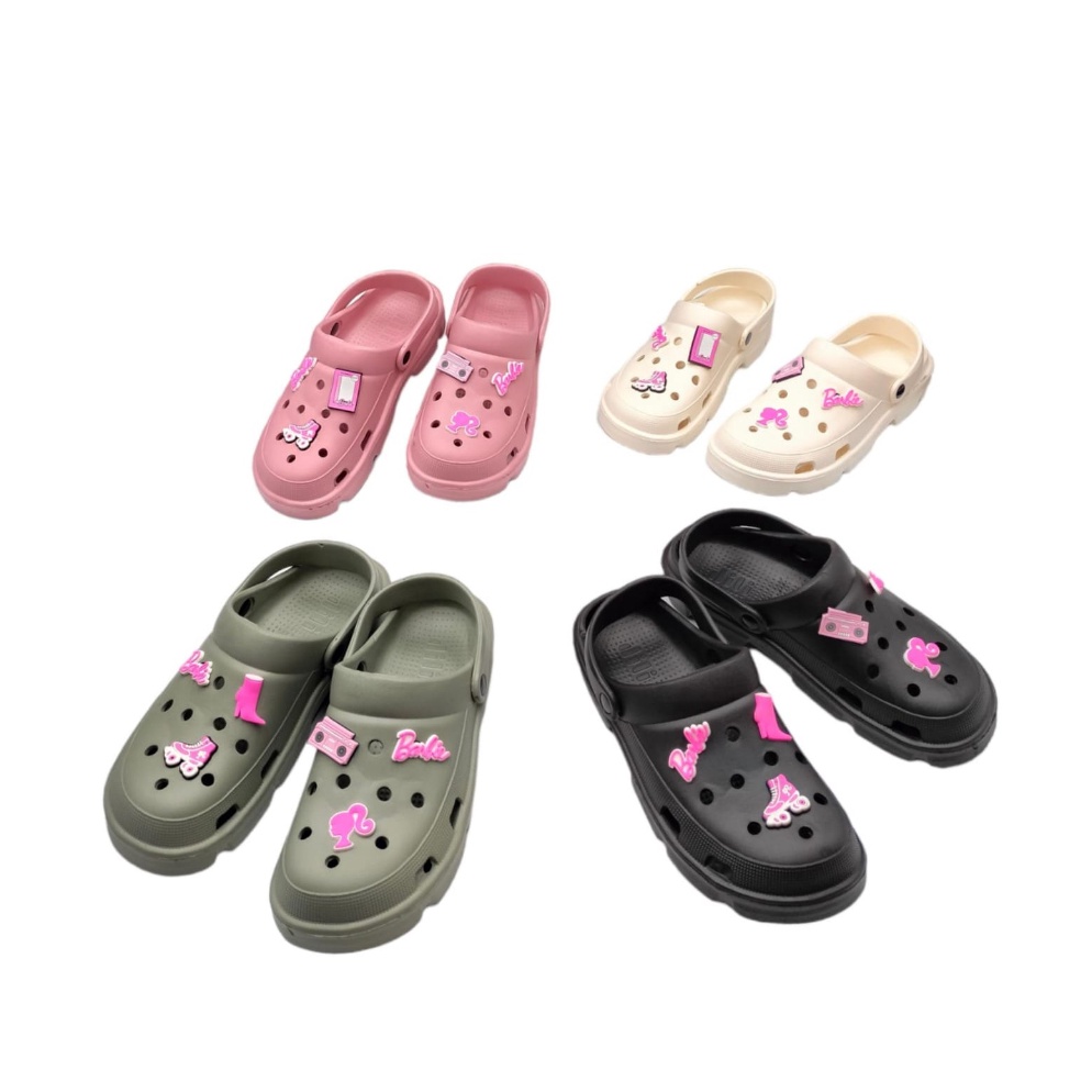 Terbaik Sandal Baim Barbie Wanita Dewasa Sepatu Sandal Kodok Motif Barbie Terbaru Sandal Crocs Barbi