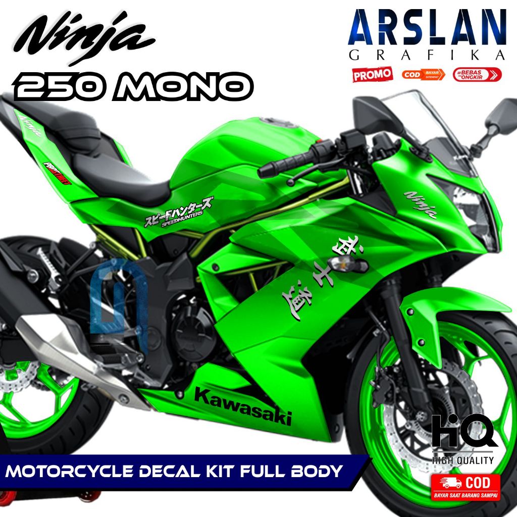 【COD】Decal Ninja 250 Mono Full Body - Stiker Kawasaki Ninja 250RR Mono Full Body - Dekal Ninja 250 R