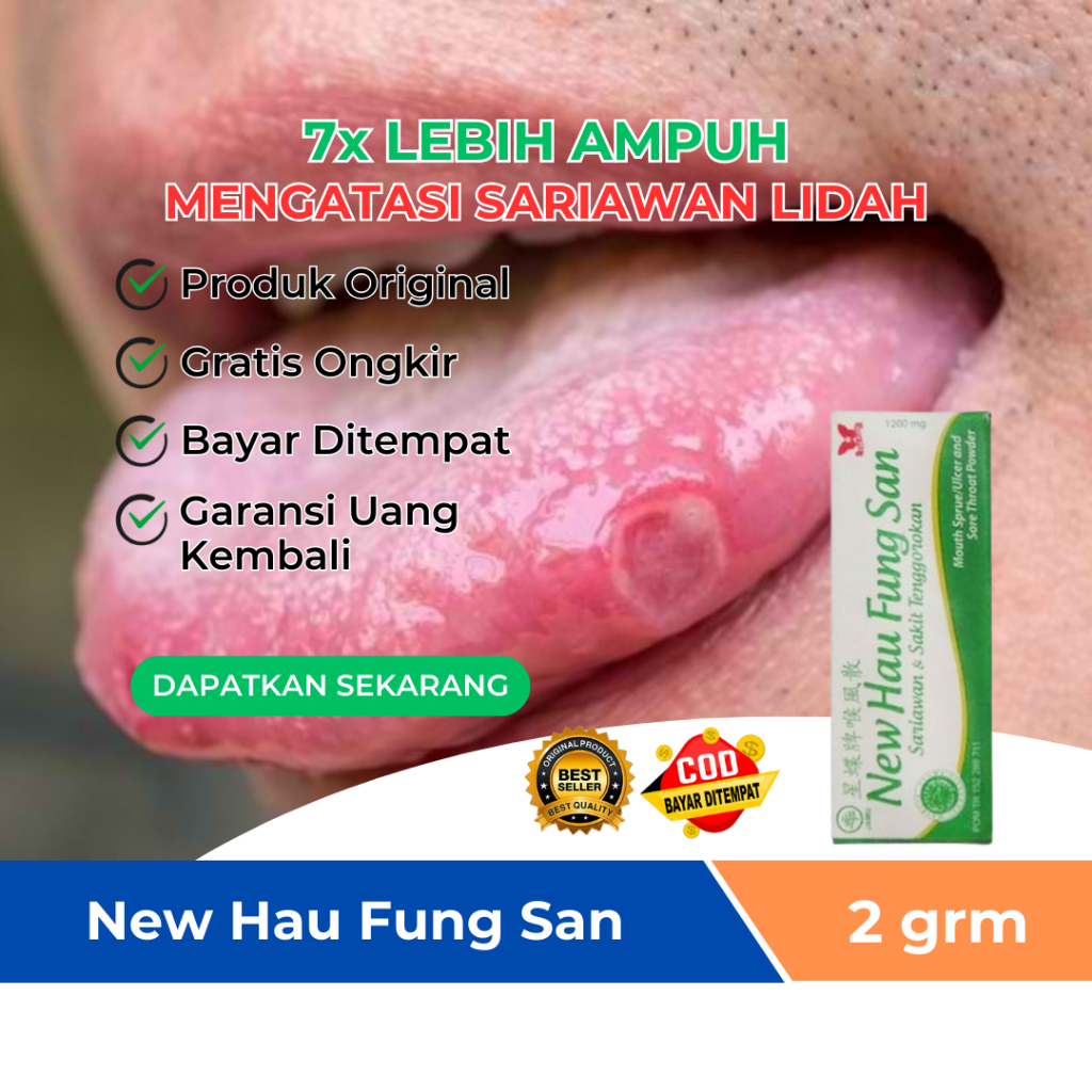 New Hau Fung San Obat Sariawan Cina Sakit Tenggorokan Penurun Panas Dalam Mengurangi Bau Mulut Obat 