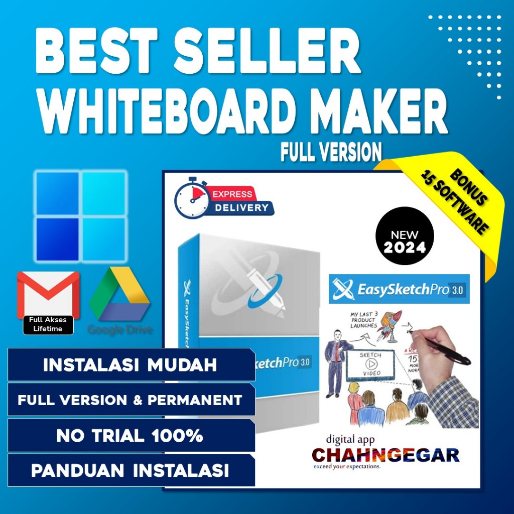 Easy Sketch Pro 3 Full Premium Version Software Whiteboard VideoScribe Animasi Maker Video Doodle Sk