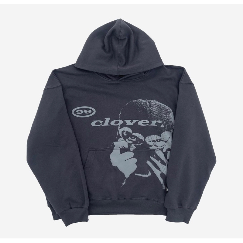 99clover hoodie grey (size L, used)
