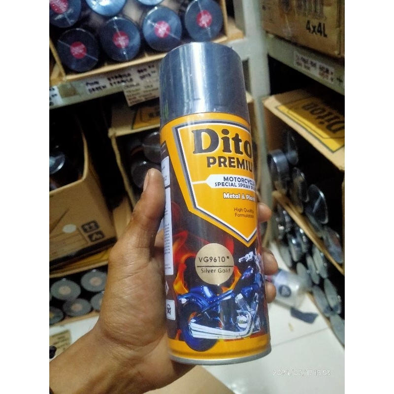 Diton Premium VG9610* / SILVER GOLD / Cat Velg / Cat Blok Mesin / Cat Body Motor / Cat Semprot Diton