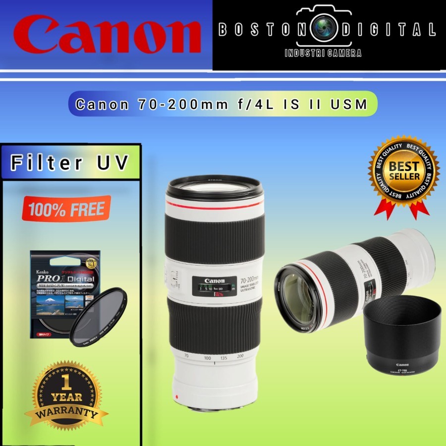 LENSA CANON EF 70-200MM F4L IS II USM / CANON EF 70-200MM F4L II USM