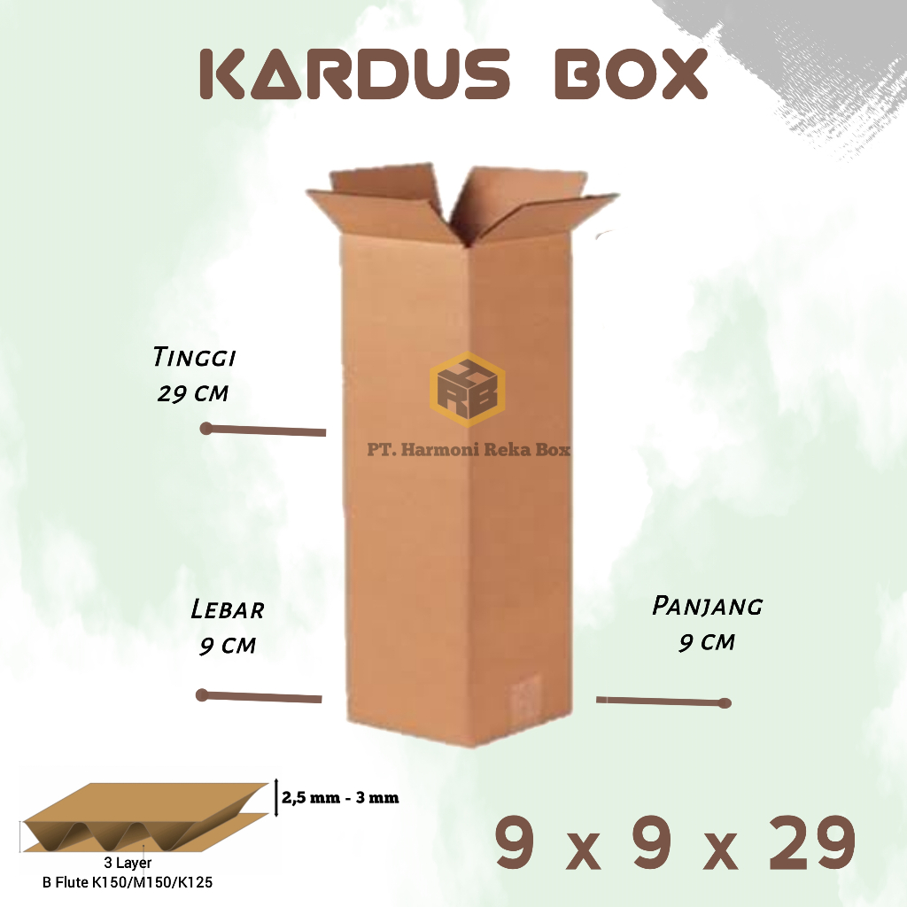

Kardus/Box Packing Kecil Polos Ukuran 9x9x29 cm