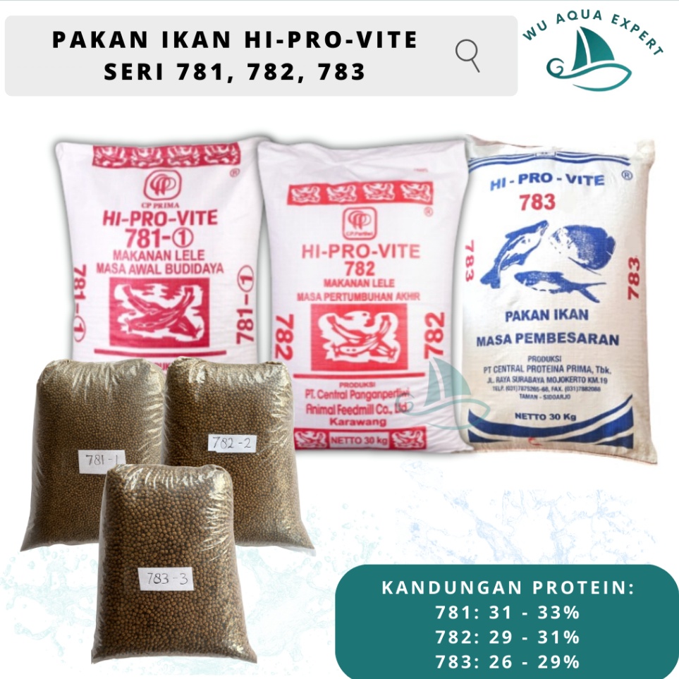 Go REPACK 5 Kg HIPROVITE 781 782 783  1 2 3 4 CPP Pakan Ikan Budidaya Makanan Ikan Pelet Gurami Lele