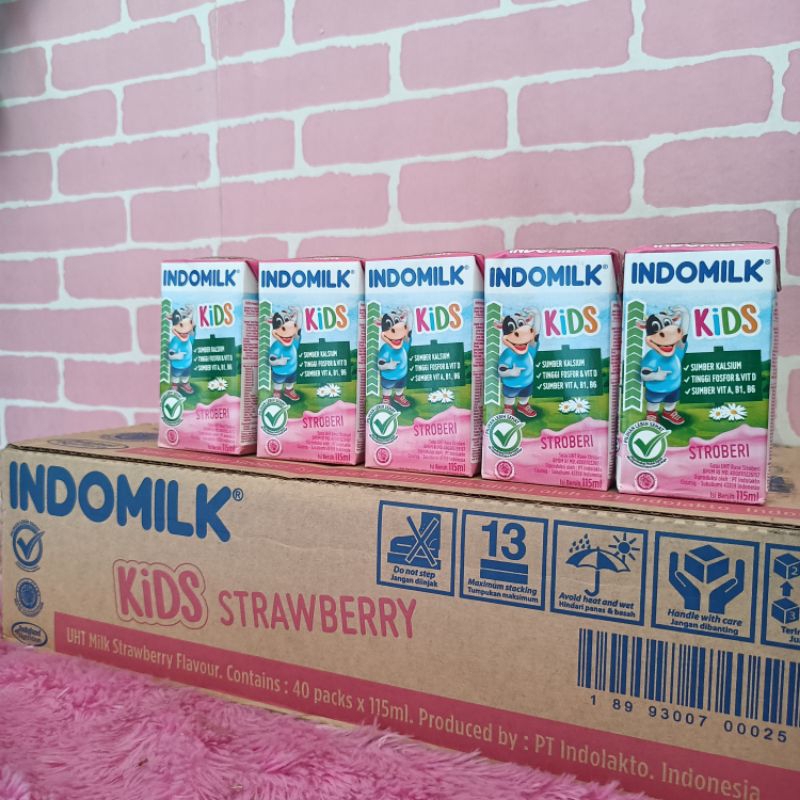 

Indomilk Kids UHT Strawberry 115 x 40