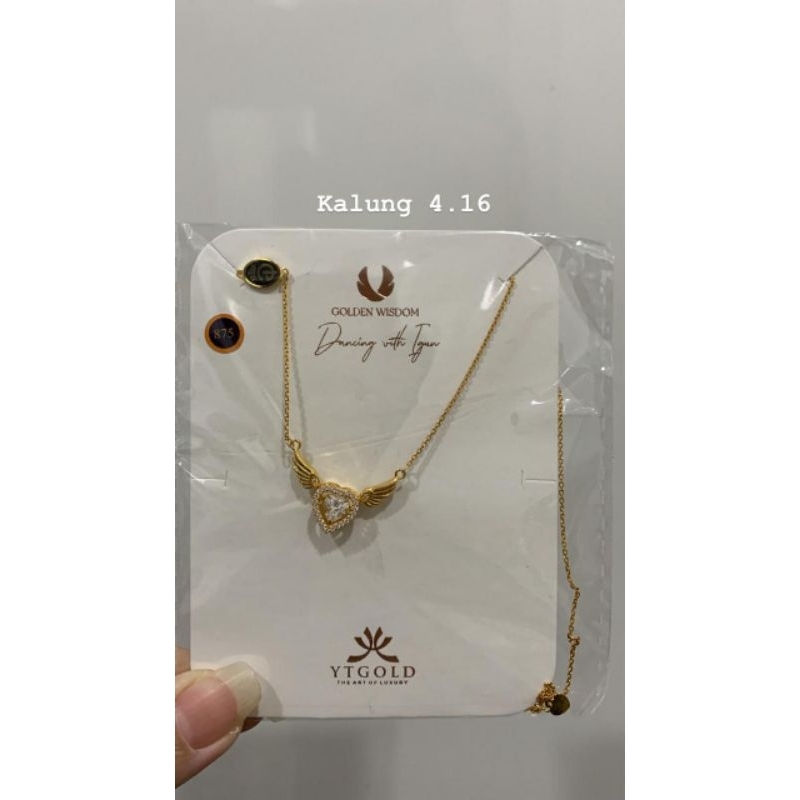 kalung princess model terbaru dancing stone emas asli kadar 875