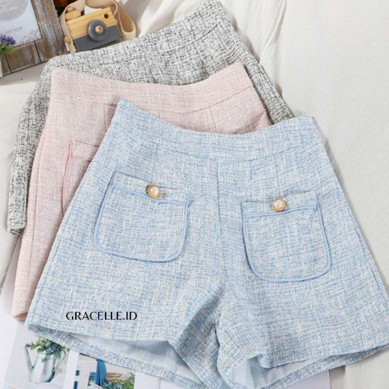 Gracelle KARIN PANTS | Tweed Pants/Celana Pendek Wanita/Short Pants