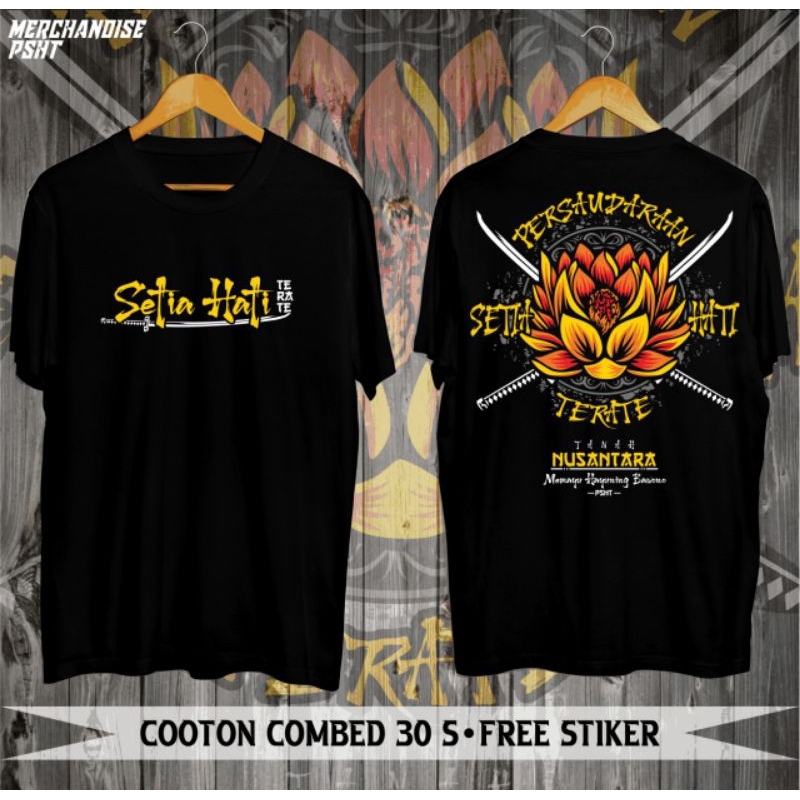 KAOS PSHT TEMA BUNGA TERATAI SAMURAI KAOS TERATE